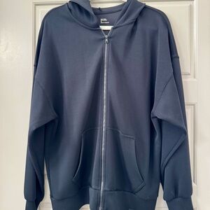 Gilly Hicks Black Full Zip Hoodie Oversized